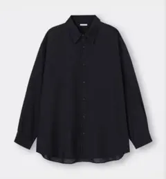 【未使用】GU シアーオーバーサイズシャツ　XL　黒