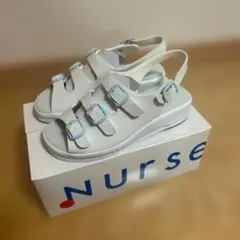 Nurse ナースサンダル ホワイト・ブルー　コンフォートサンダル