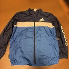 adidas ジップアップジャケット 青/白