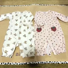 petit main ストロベリー/くまちゃん2wayロンパース 70サイズ