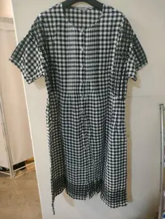 く*く様 サマンサモスモス ギンガムチェック 半袖ワンピース