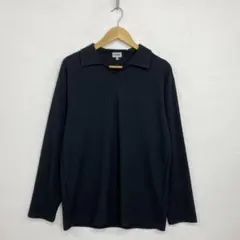 Renoma スキッパーポロシャツ カットソー ブラック リブ vintageのサムネイル