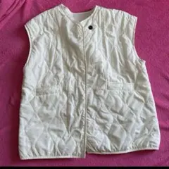 美品　ベストコート　ベストジャケット　L 白大きいサイズ
