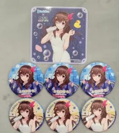 ときのそら　極楽湯　ホロライブ　缶バッジ　コースター