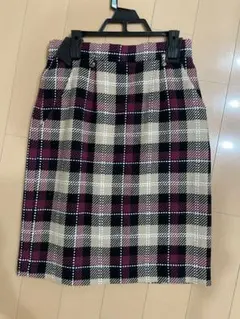 Apuweiser-riche チェック柄タイトスカート サイズ2