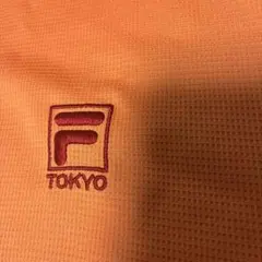 フィラ(L)メッシュTシャツ　蛍光オレンジ　半袖　ストレッチ　スポーツ　丸首丸襟のサムネイル
