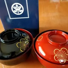 未使用　たち吉　うめ雑煮椀二椀セットのサムネイル