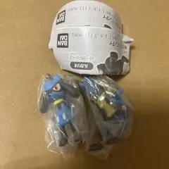ガチャ　ポケモン　つまんでつなげてマスコット14　リオル　ルカリオ　2点セット