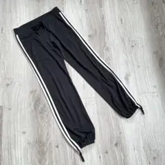 adidas アディダス　3本ラインパンツ　トレーニング　裾紐付き　M