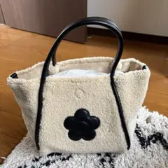 【美品】MARY QUANT マリークワント ベージュ リバーシブルトートバッグ