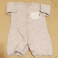 クマ模様ロンパース 長袖