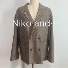 Niko and… ニコアンド アウター テーラードジャケット 千鳥格子 Ｌ