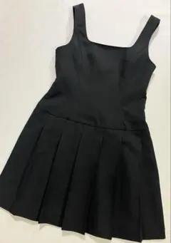 GU レディース ローウエスト プリーツ ジャンパードレス スカート