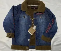 デニムボアジャケット バックプリント　120