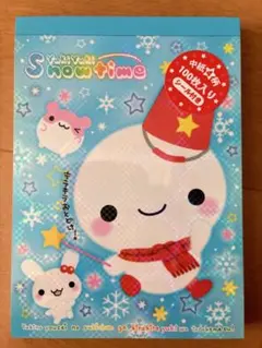 平成レトロ　Yuki Yuki Snow time メモ帳 シール付き　当時物