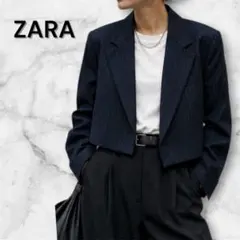 ZARA オーバーサイズ ピンクストライプテーラードジャケット メンズライク