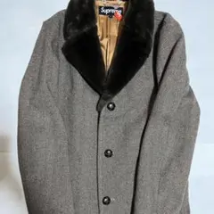 新品名作 Supreme Fur Collar Tweed Coat Sのサムネイル