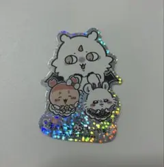 超まじかるちいかわ スマホに貼れるサイズのホログラムステッカー モモンガ カニ