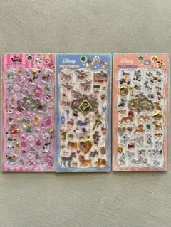 【3セット購入優先】プチドロップステッカー　ディズニー　アリス　ピノキオ　ダンボ