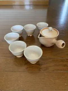 萩焼　茶器セット　急須、湯呑み茶碗6客セット　天鵬