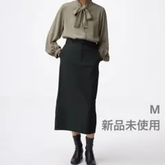 【新品未使用】GU ナローロングスカートZ ブラック　Ｍ