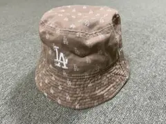 ニューエラ ロサンゼルスドジャース モノグラム バケットハット カーキ L/XL