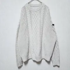 【THE CRAFT CREW PRODUCTS】（M）ケーブルニットセーター