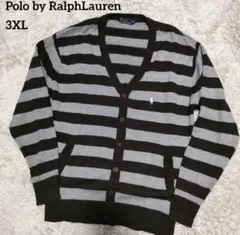 Polo by RalphLauren 　ボーダーニットカーディガン　3XL