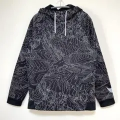 NIKE ナイキ / サーマフィット プルオーバー フーディー 総柄 黒 グレー