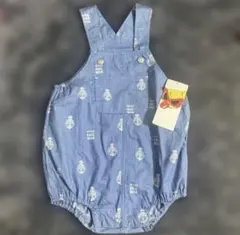 【美品】HYSTERIC MINI 90デニム風 サロペット総柄新品タグ付き