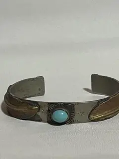 Zuni ターコイズ フェザー 太陽 バングル 925