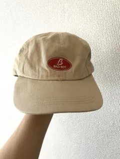 【90s】BAD BOY キャップ 刺繍ロゴ ベージュ NY購入