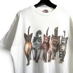 CCTW アニマル Tシャツ90s猫ファニー ストレス キャット ビンテージ 