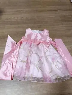 花柄ドレスとカーディガンセット