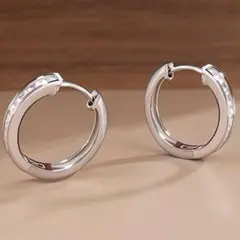 383P【高級感】CZ ダイヤ ピアス S925 シルバー 上品 高見え 人気