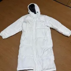 FILA フード付きロングダウンジャケット Lサイズ ホワイト