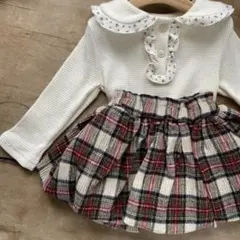 anneshirley チェック柄バルーンスカート（~95cm）