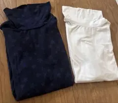 ユニクロ　120 HEATTECH 2枚セット　タートルネック