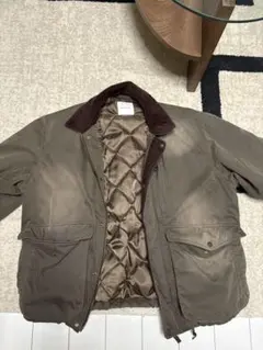 オリーブ コーデュロイ襟 ジャケット