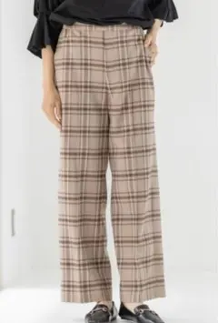 LEPSIM　チェック柄　カジュアルパンツ ベージュ系