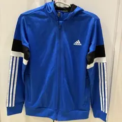 adidas 青 フード付きパーカー　160