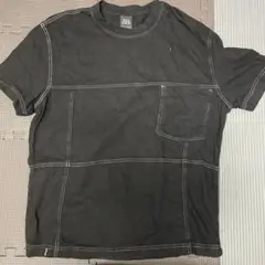 ブラック Tシャツ ポケット付き
