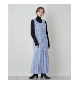 kastane ワンピース　紫　花柄