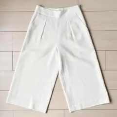 美品　デプレ　DES PRES ツイルワイドパンツ　36 アイボリー