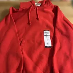 ジーユー　ヘビーウェイトビッグスウェットパーカー XL レッド