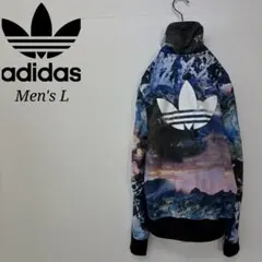 adidas ビッグロゴ トレフォイルトラックジャケット メンズＬのサムネイル