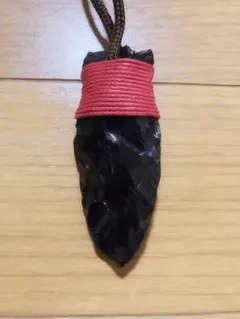 【新品】ジブリ　もののけ姫　玉の小刀風　黒曜石　御守り