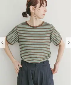 ITEMS URBAN RESEARCH ハニカムワッフルボーダーTシャツのサムネイル