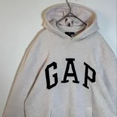 GAP ギャップ　ビッグサイズ刺繍ロゴ　裏起毛　パーカーのサムネイル