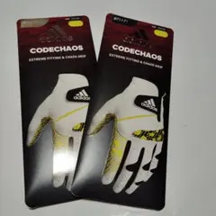 アディダスコードカオスゴルフグローブ 24cm2枚イエロー